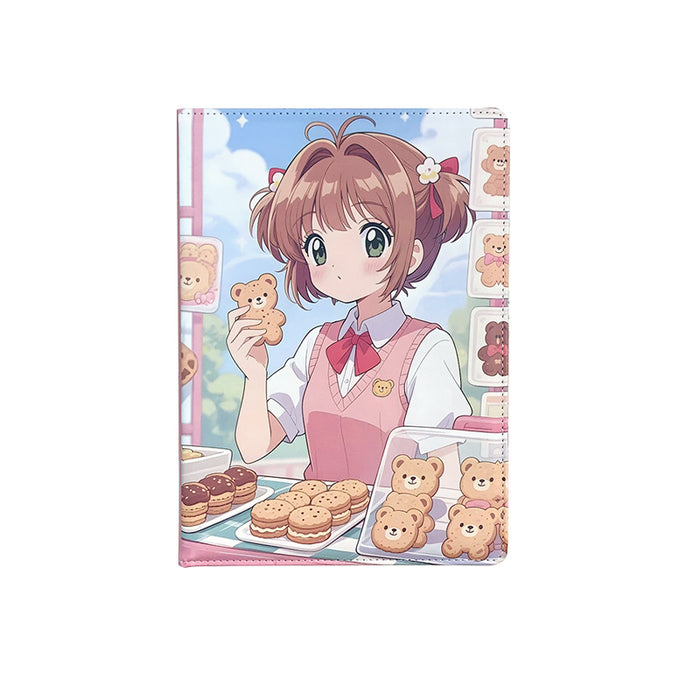 Wholesale 5pcs Campus Sakura Color Page Notebook Cartoon Leather Cover Anime Hardcover Leather Diary