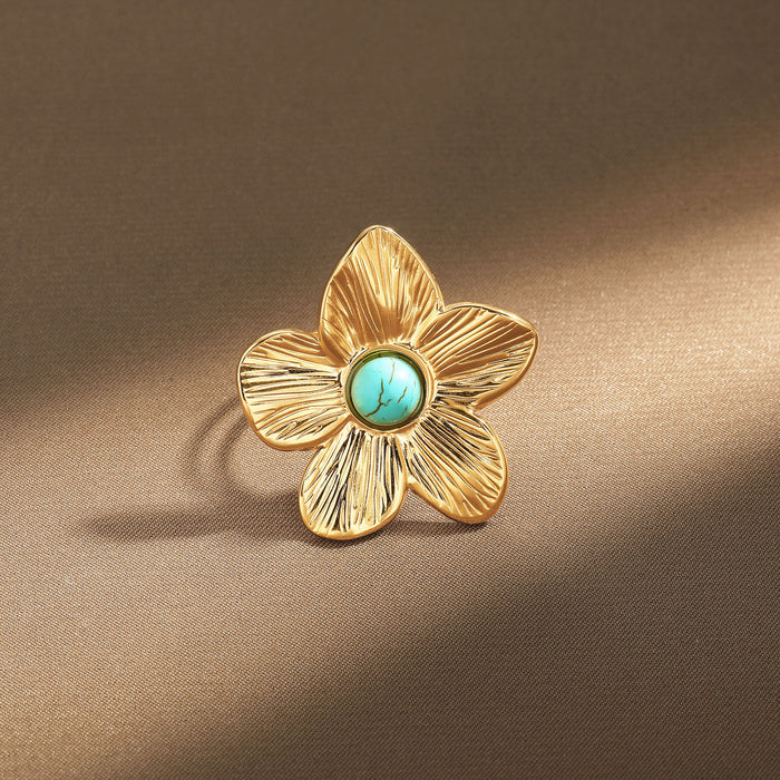 Wholesale Turquoise Personalized Stainless Steel Rings