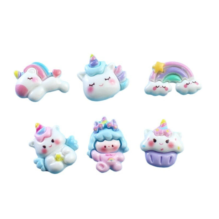 Wholesale Unicorn Rainbow Cream Glue Mobile Phone Case Resin Jewelry Accessories  Material Package Handmade Crystal Glue