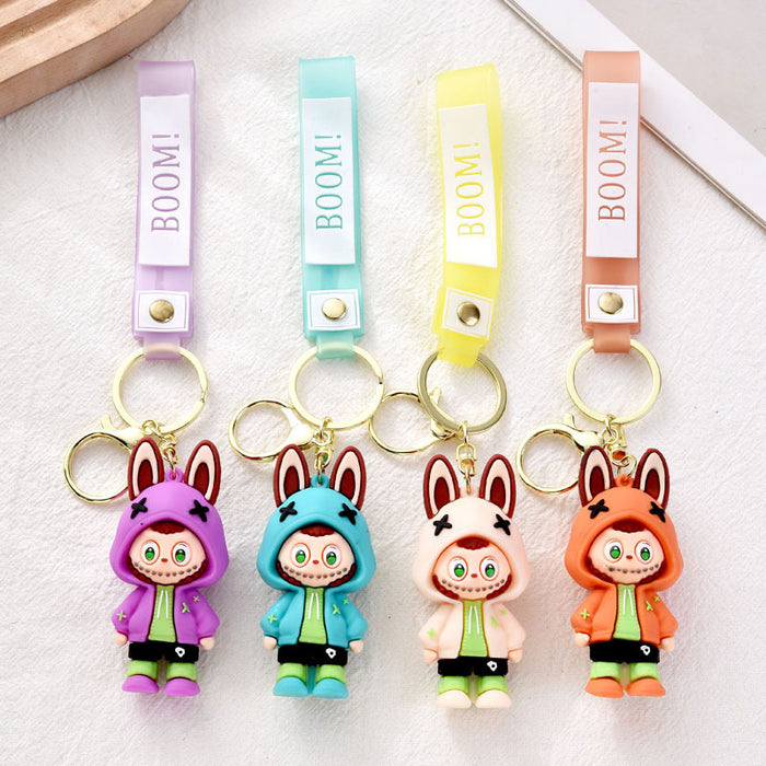 Wholesale Keychain Cartoon Pendant Cute Doll Soft Rubber Backpack Pendant