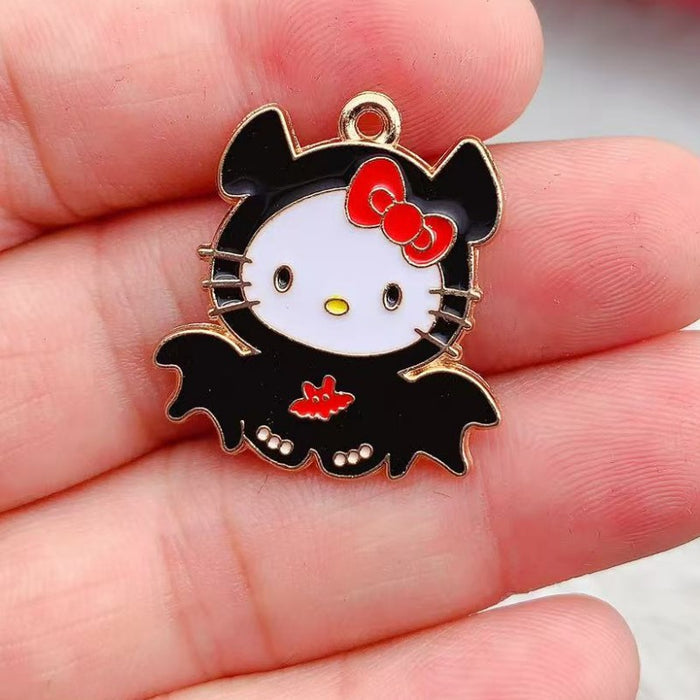 Wholesale 10pcs  DIY Devil Ghost Alloy Drip Oil Bag Pendant Necklace