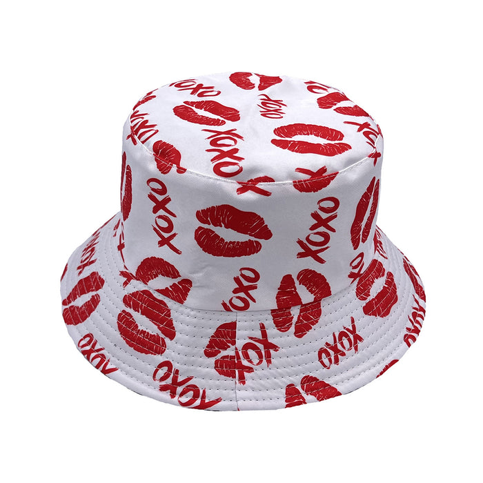 Wholesale Heart Lips Valentine's Day Adult Summer Bucket Hat JDC-FH-AXing037