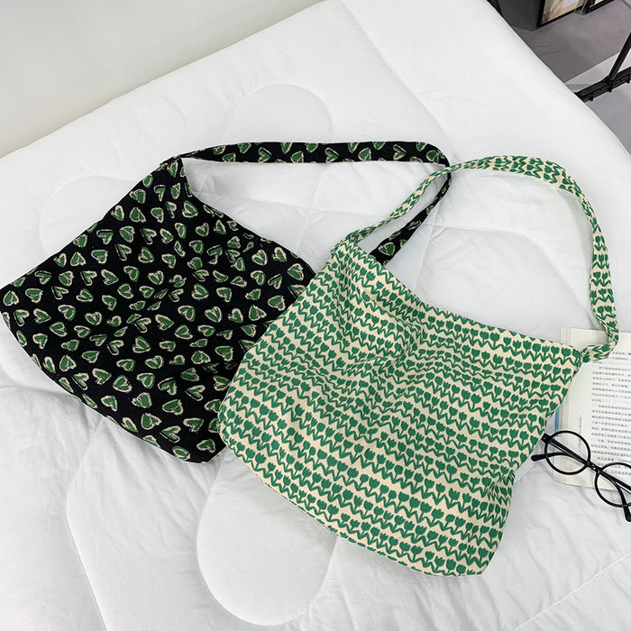 Wholesale Diagonal cross bag, large capacity single shoulder shopping bag, fashionable canvas bag