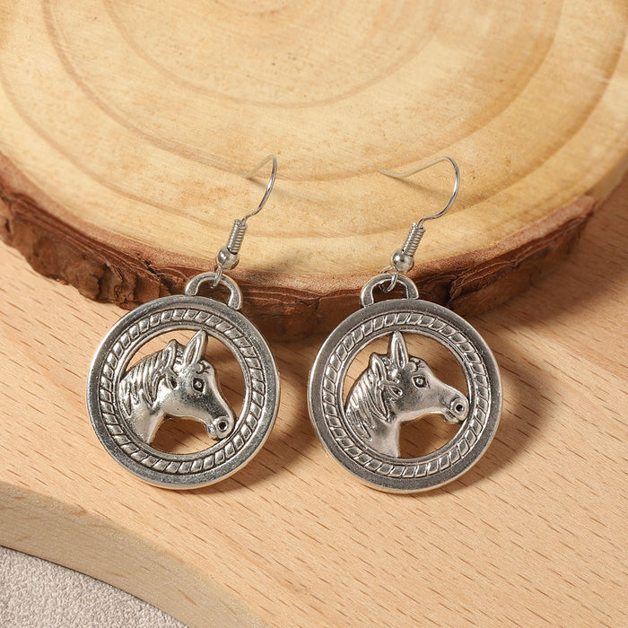 Wholesale Western Cowboy Style Antique Silver Design Pony Calf Ear