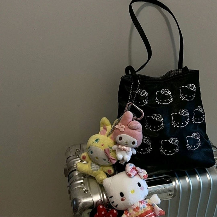 Wholesale Hot pressed diamond shoulder bag, silk shoulder bag, cute high-end tote versatile handbag