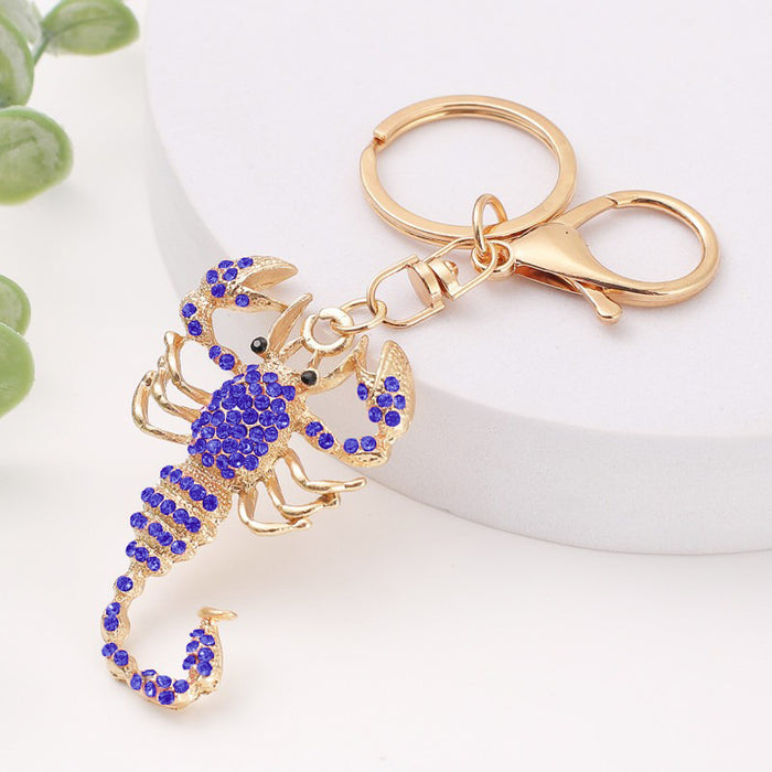 Wholesale Chic Rhinestone Keychain Zinc Alloy Bag Charm Gift