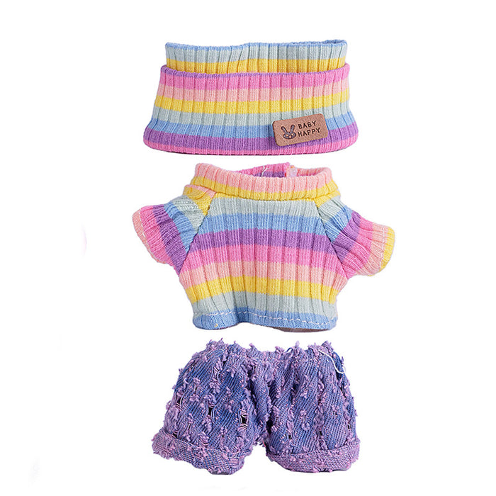 Wholesale 6pcs/set Only Clothes Are Suitable for Vinyl Dolls,  Plush Dolls and Other Wearable Wool Clothes to Change Clothes