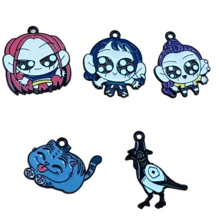 Wholesale 10pcs Cartoon Anime Oil Drip Alloy DIY Earrings,  Keychains,  and Pendants . . .