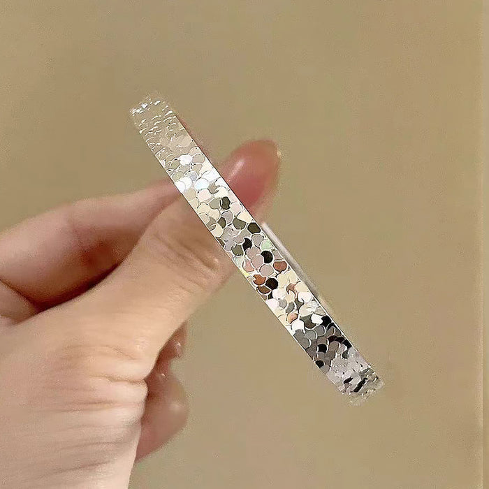 Wholesale Bracelet Women's Fashion Versatile Smooth Solid Silver Bracelet Bracelet Bracelet