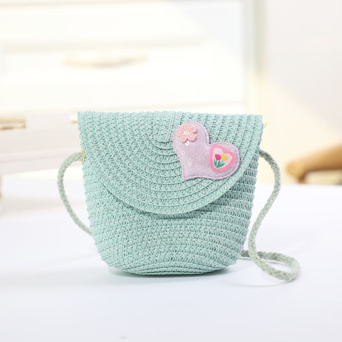 Wholesale New Flip Style Mini Bag Fashionable Children's Woven Bag Cartoon Cute Single Shoulder Crossbody Bag JDC-SD-GJ001