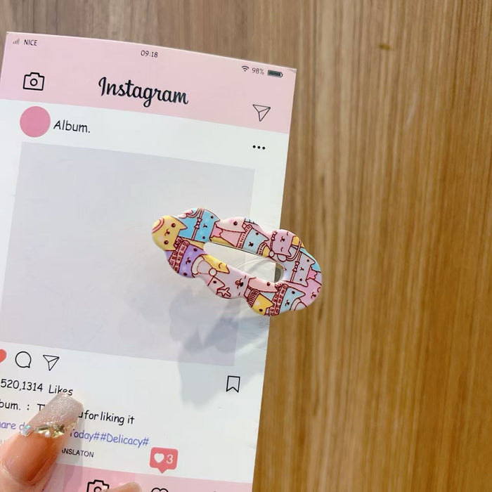 Wholesale Cute kids'  hair clips with various flower patterns