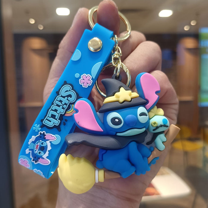 Wholesale Cartoon keychain figurine costume pendant student backpack keychain claw machine small gift