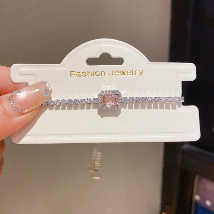 Wholesale Flower Heart Zircon Bracelet Trendy Modern Women Jewelry Accessory