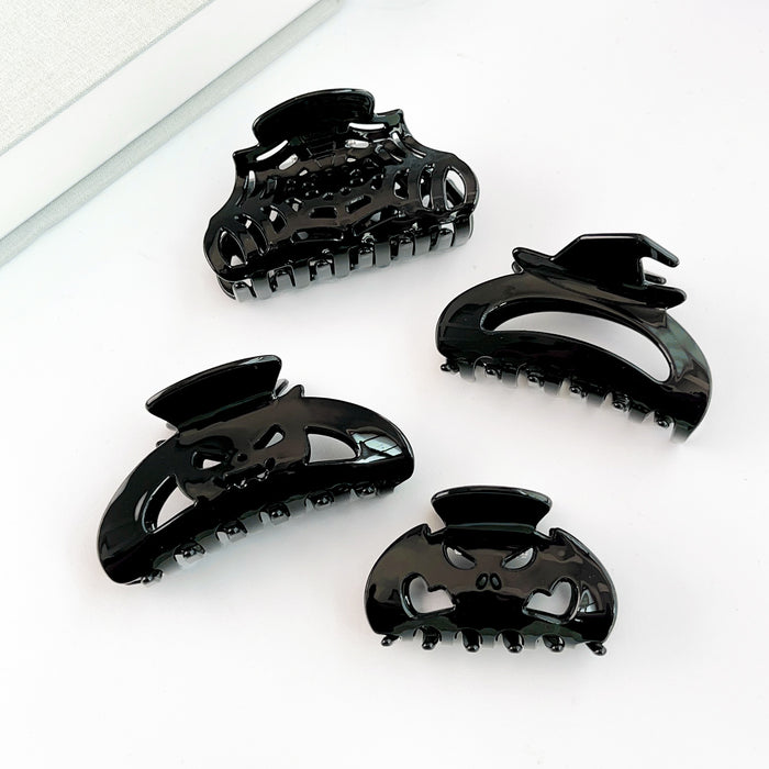 Wholesale Chic Hair Clips Black Magic Hat Pumpkin Skull Shark Claw Gripper Hair Accessories
