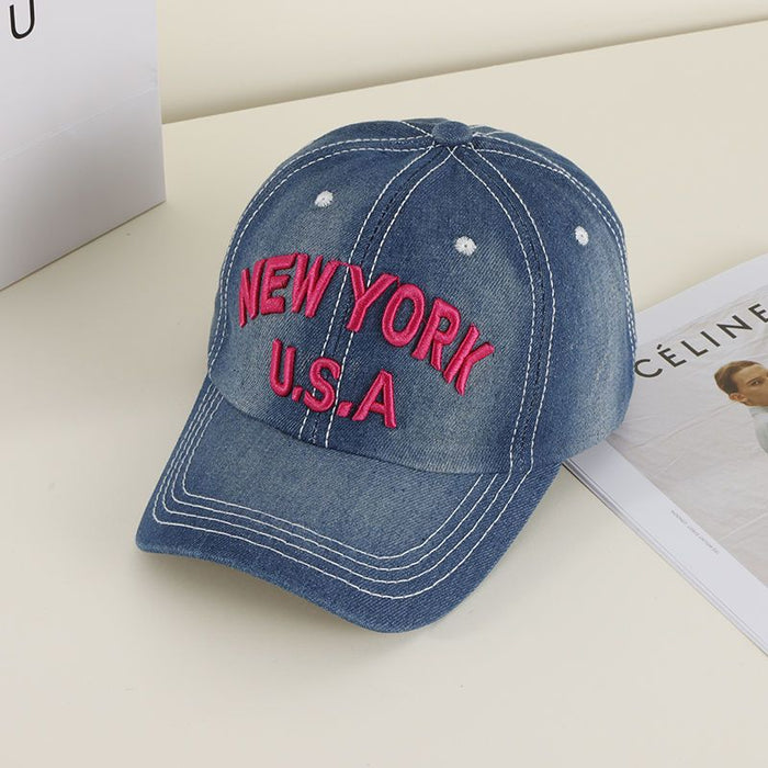 Wholesale Cowboy hat, casual duckbill hat, sun visor hat, embroidered letter versatile hat