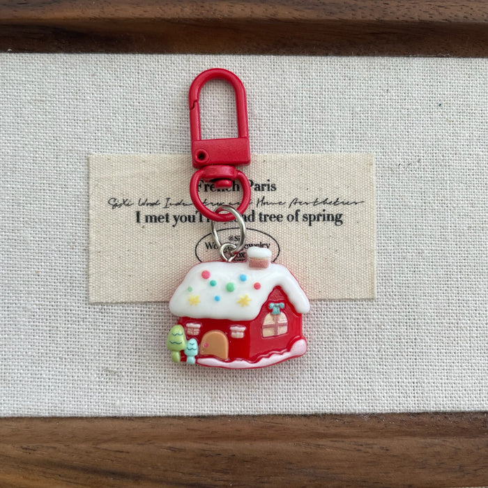 Wholesale Christmas  Resin Keychain Cute Backpack Charm Decorative Accessory