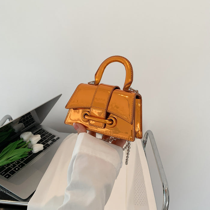 Wholesale PU Laser Glossy Children's Mini Hand Carry Crossbody Bag JDC-SD-YuanDuo097