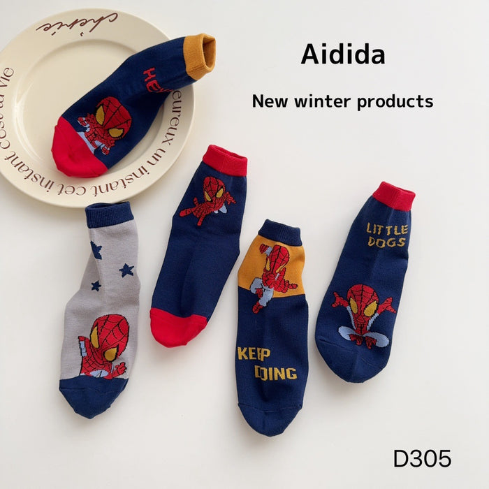Wholesale Children's Socks Autumn/Winter New Mid tube Cartoon Boy
