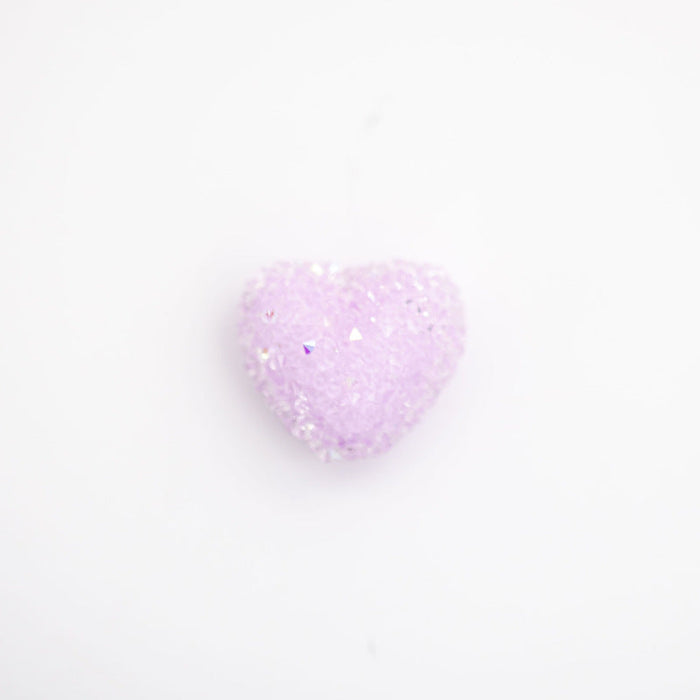 Wholesale 10pcs  Acrylic Rhinestones, Soft Granulated Sugar, Small Heart Beads JDC-BDS-HuaZ004
