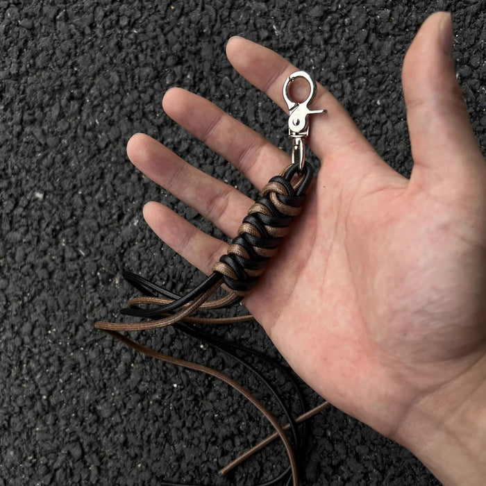 Wholesale Vintage handmade woven rope waist keychain hanging accessories creative dressing bag pendant