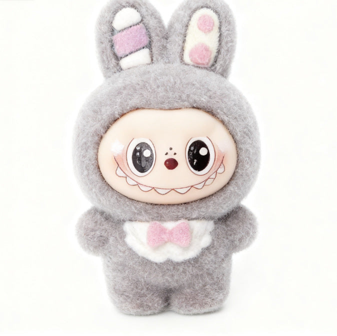 Wholesale flocked apron,  cute bunny accessories  keychain