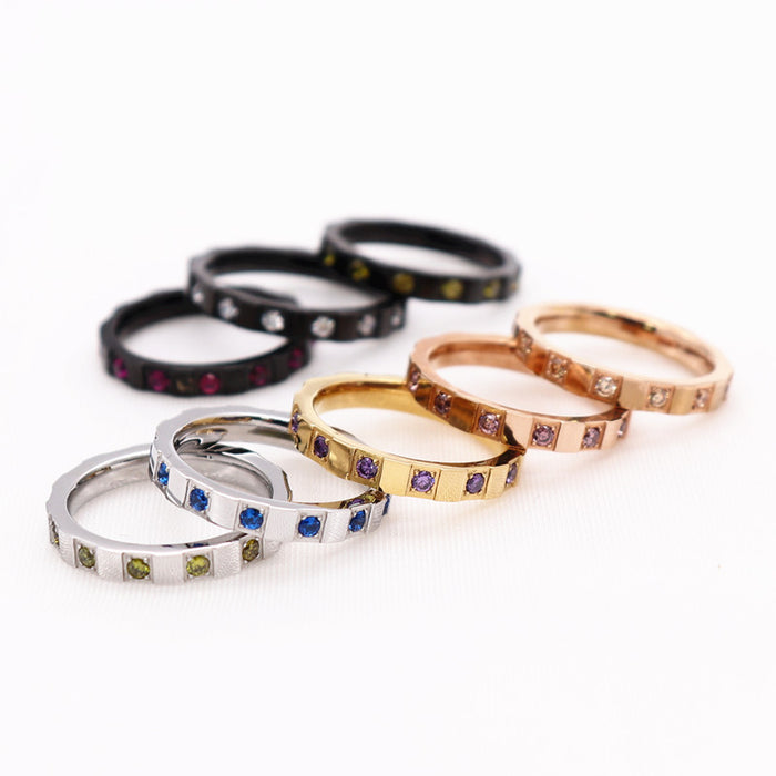 Wholesale Diamond studded ring for women, full diamond tail ring for couples, high-end versatile light luxury ring