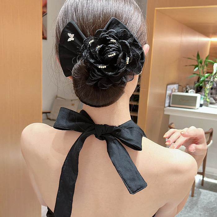 Wholesale Light Luxury Premium Camellia Butterfly Knot Ball Head Twisting Disc Hair Artifact Braiding Device Women's Headwear JDC-HS-FX003