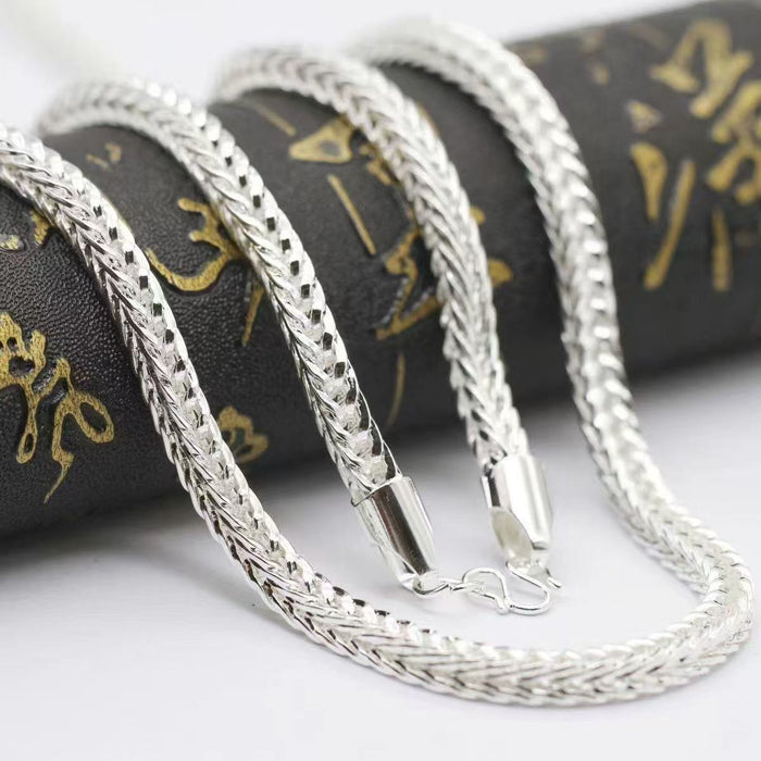 Wholesale Sterling Silver Hip-Hop Necklace Thick Horsewhip Chain