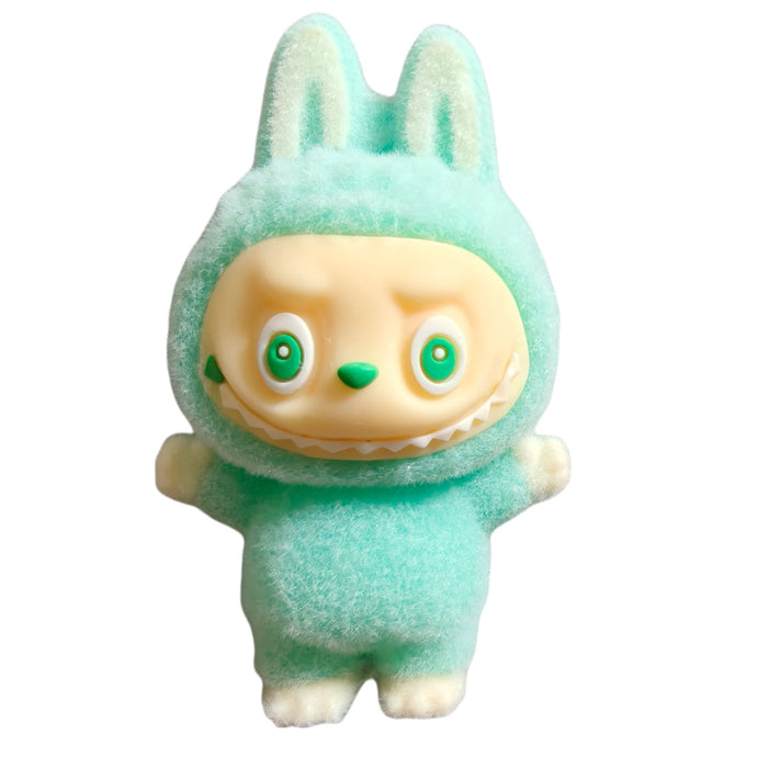 Wholesale LED light-up keychain,  cartoon bucktooth doll,  school bag pendant,  flocking doll