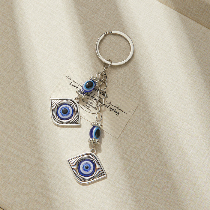 Wholesale Diamond Keychain  Elephant Butterfly Pendant Devil's Eye Accessories