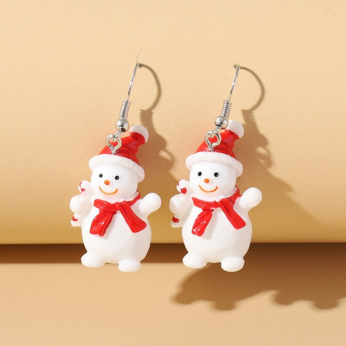 Wholesale Creative cute cartoon snowman earrings