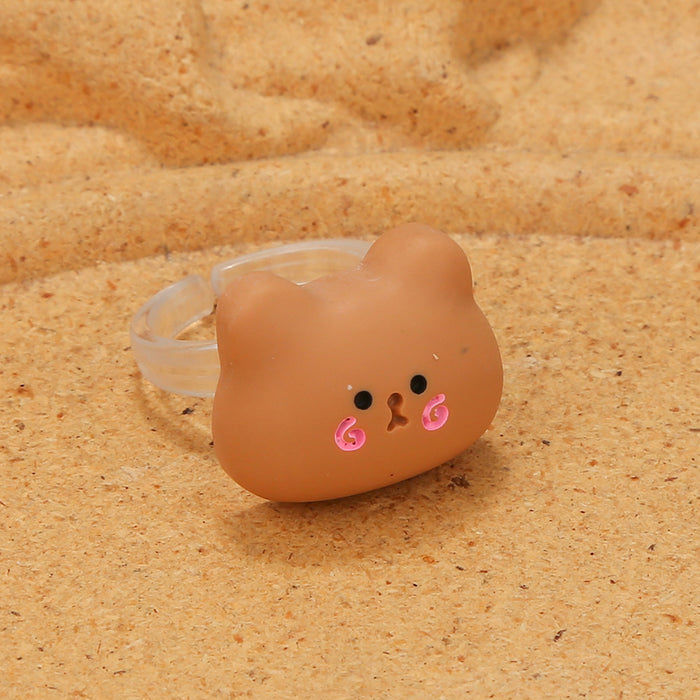 Wholesale Children's Fun Ring Mini Girl Children's Ring Soft Girl Cute Sheep Frog Bear