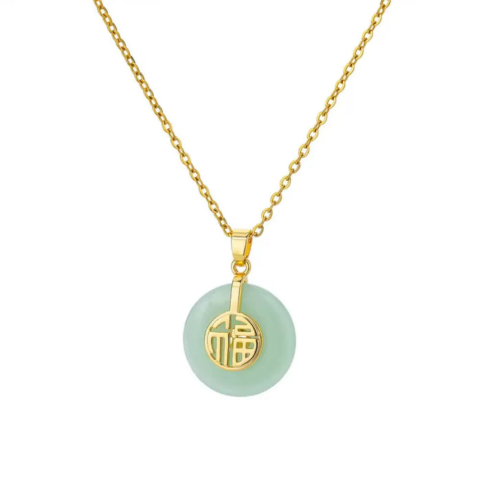 Wholesale Four-leaf clover flower  retro chain necklace