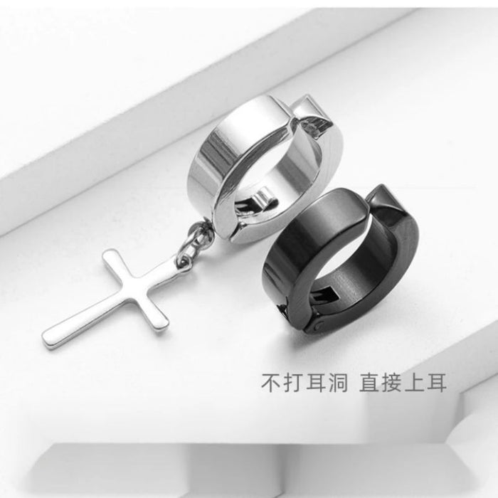 Wholesale No ear holes, titanium steel ear clips that do not fade, male ear bone clips, female versatile, high-end, simple, trendy ear hole earrings
