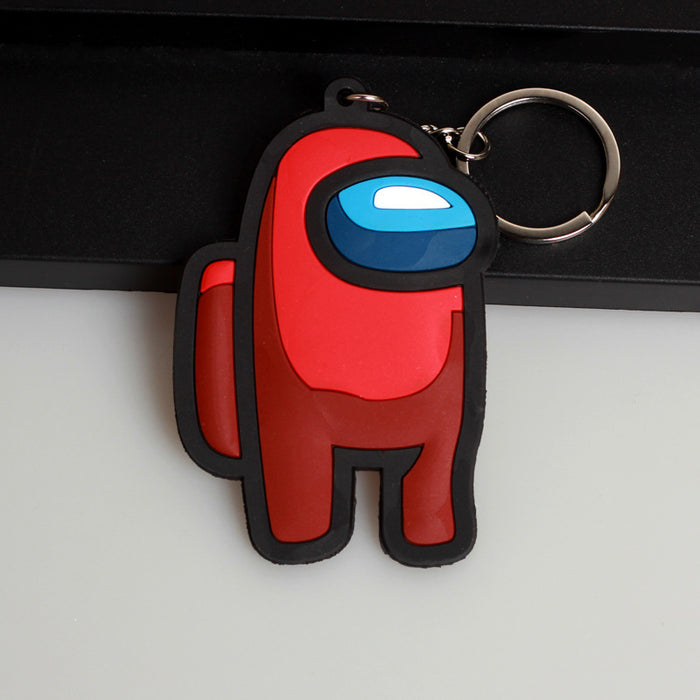 Wholesale 5PCS  Space PVC Silicone Double-Sided Keychain Cartoon Doll Pendant Pendant