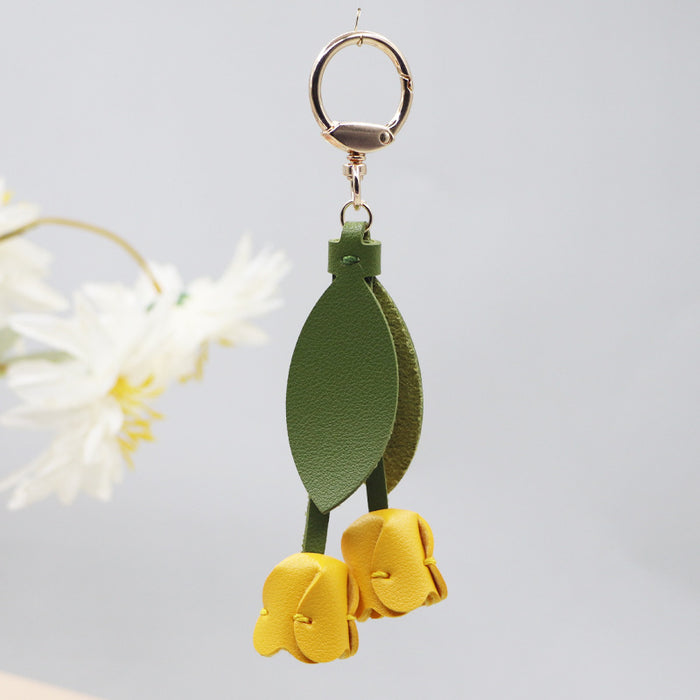 Wholesale tulip keychain cute personality car key bag pendant