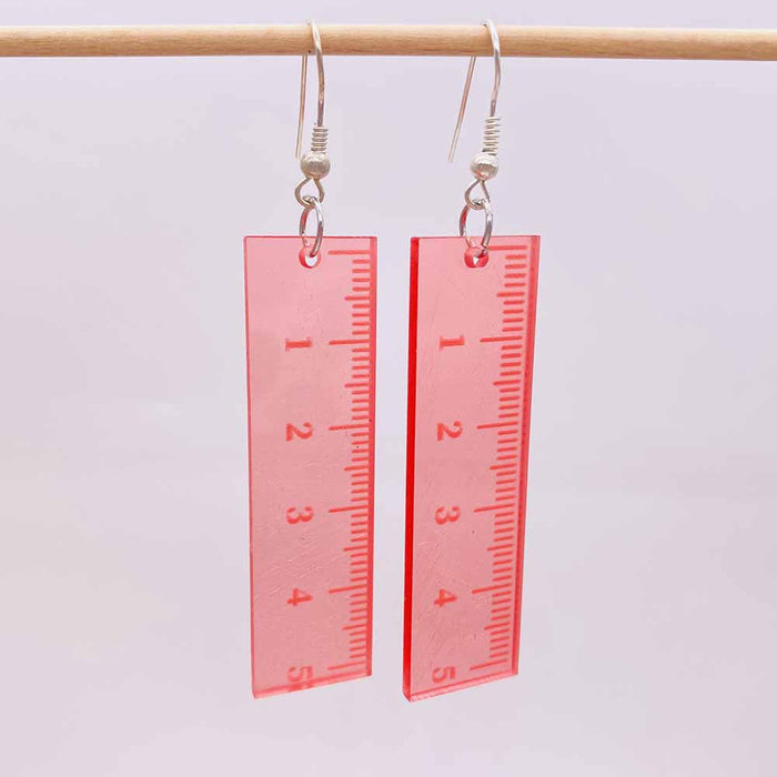 Wholesale Teacher' s Day Earrings Leopard Pencil Ruler Acrylic Earrings School Season Student Earrings Jewelry