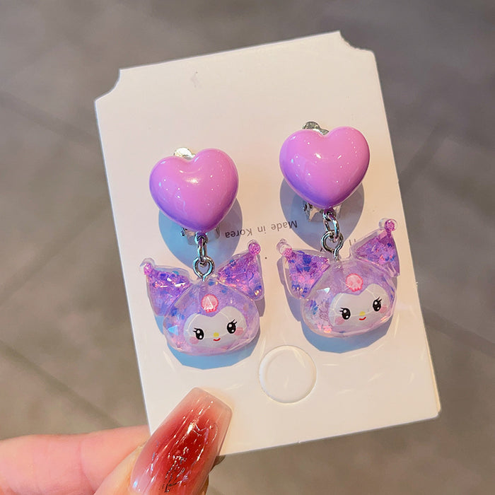 Wholesale Children's cartoon ear clips, cute and sweet without ear holes, earrings for girls, earrings accessories
