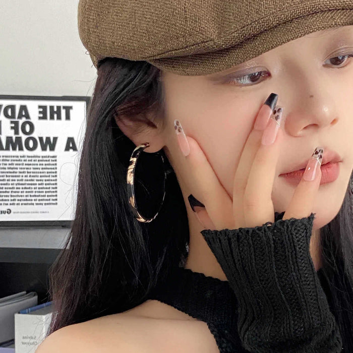 Wholesale Original design, personality, big circle earrings, new style, light luxury, simple, exaggerated, atmospheric earrings, earrings