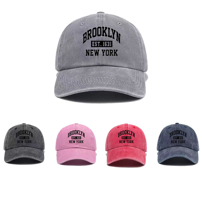 Wholesale New washed letter embroidered duck tongue hat, fashionable and personalized sun shading baseball cap