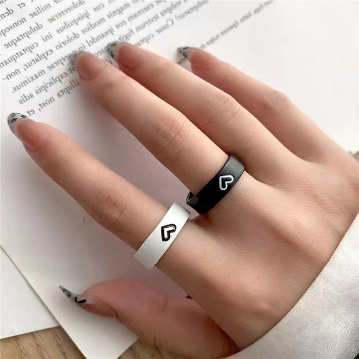 Wholesale New Creative Simple and Cute Love Ring 2-piece Set