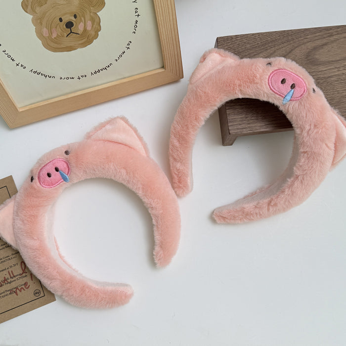Wholesale Cartoon Cute Children' s  Piggy Plush Headbands