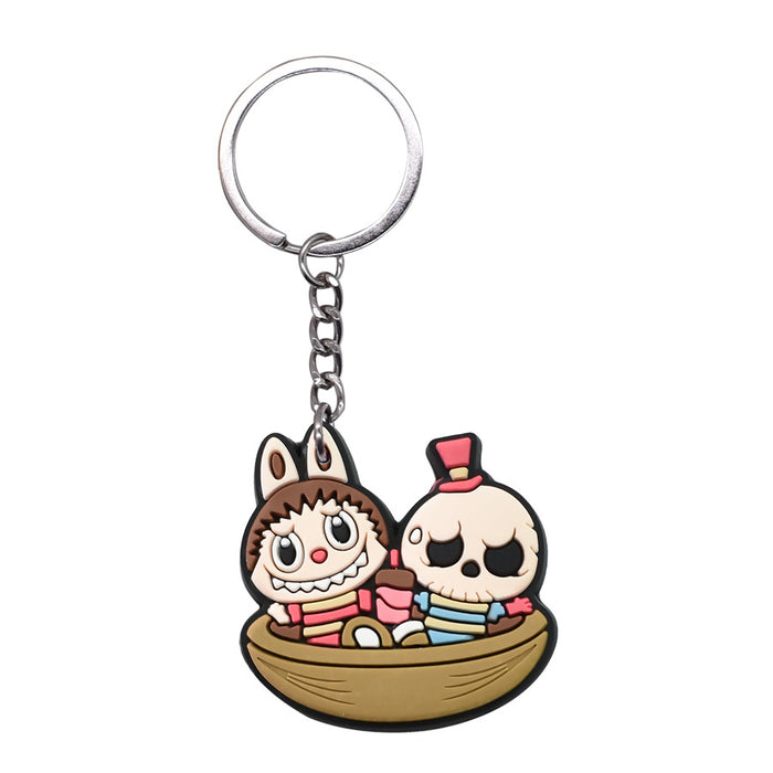 Wholesale Cartoon Pvc Key Chain Small Gifts Cute Key Ring DIY School Bag Pendant Key Chain