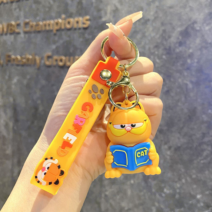 Wholesale Cartoon Silicone Cat Keychain Bag Pendant Ornament