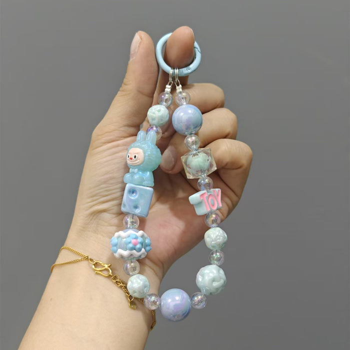 Wholesale Cartoon beaded and hand-painted character keychain