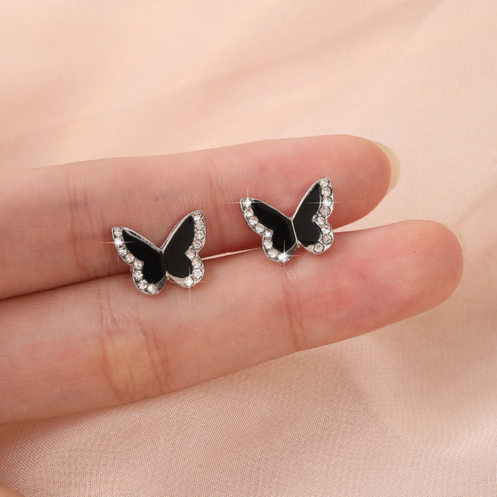 Wholesale S925 Silver Needle Butterfly Earrings Female Earrings