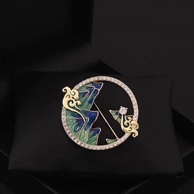 Wholesale Image brooch vintage light luxury suit accessory brooch temperament