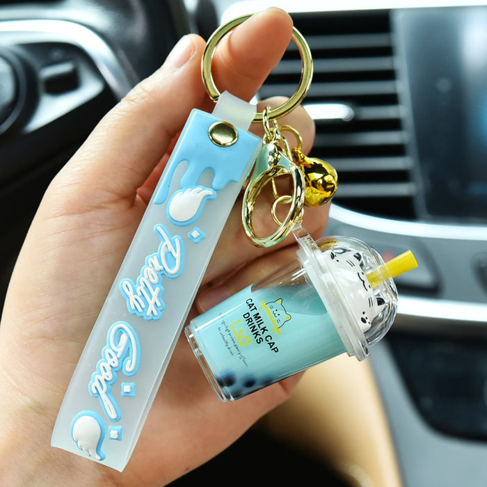 Wholesale Cat Keychain &  Milk Tea Cup Keychain