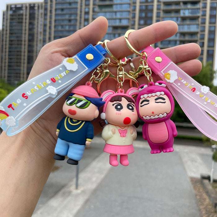 Wholesale Keychain cartoon exquisite cute backpack pendant key car keychain ring