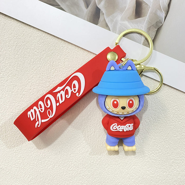 Wholesale Cartoon Cross-Dressing Little Sheep Keychain Silicone Doll Gift Car Keychain Pendant